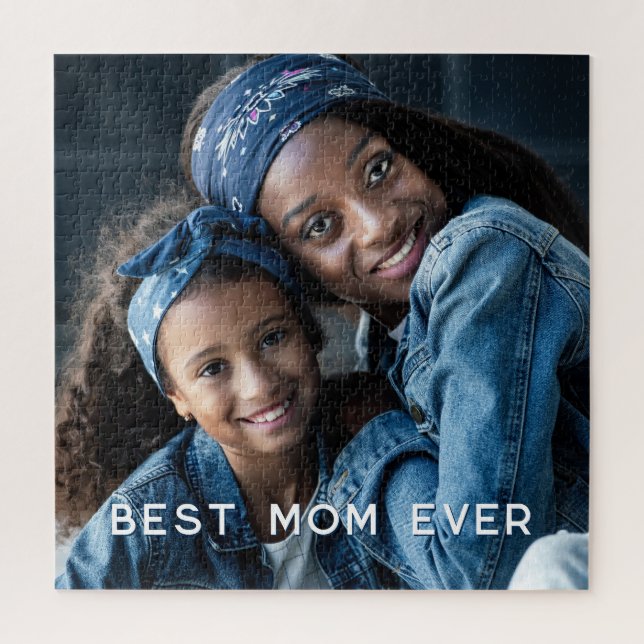 Custom Photo Best Mom Ever Jigsaw Puzzle (Vertical)