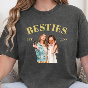 Custom Photo Bestie Friendship BFF Birthday Gift T-Shirt