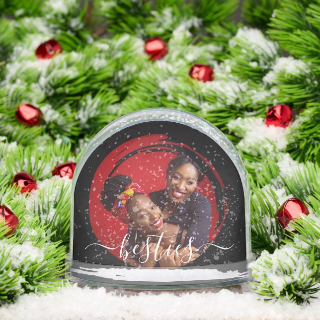 Custom Photo Besties Christmas Snowglobe (Christmas)
