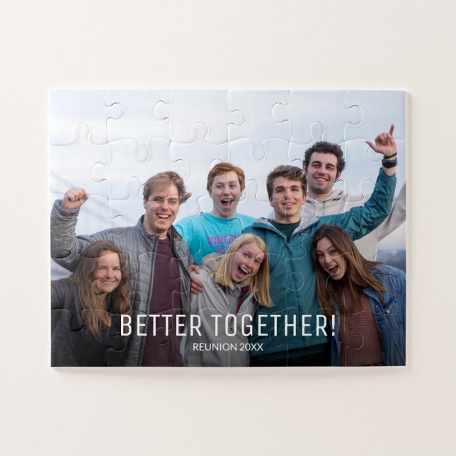 Custom Photo Better together Reunion  Jigsaw Puzzle (Horizontal)