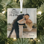 Custom Photo Beveled Glass Christmas Ornament<br><div class="desc">Create your own memories with this beveled glass Christmas ornament.  Use your own photo and dates to create lasting memories to last  throughout the years.</div>