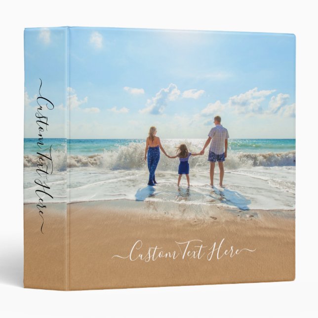 Custom Photo Binder with Your Photos and Text (Front/Spine)