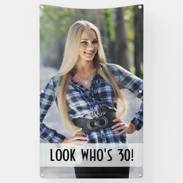Custom Photo Birthday Banner (Vertical)