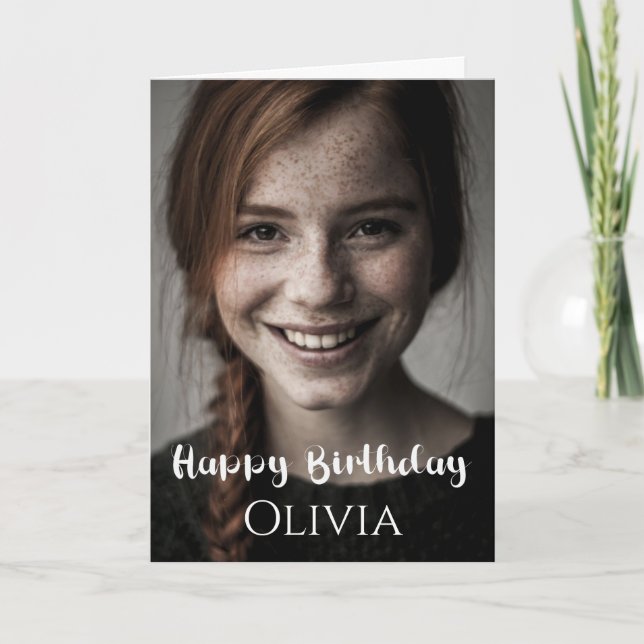 Custom Photo, Birthday Card (Front)