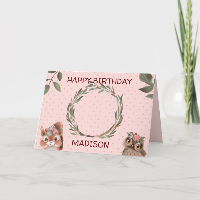 Custom Photo Birthday  Card (Front)