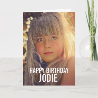 Custom photo birthday greeting card