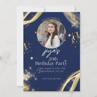 Custom Photo Birthday Invitation 