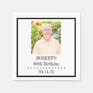 Custom Photo Birthday Paper Napkin