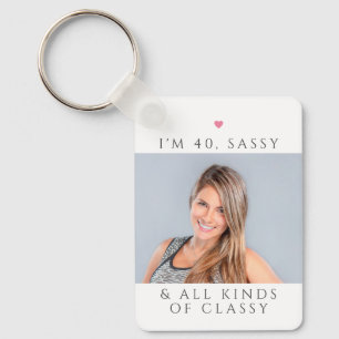 Custom Photo Birthday Party Favors for Women  Keychain