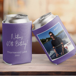 Custom Photo Birthday Party Favour Personalized Pi Can Cooler