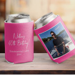 Custom Photo Birthday Party Favour Personalized Pi Can Cooler<br><div class="desc">Celebrate in style with our custom photo can cooler! Perfect for birthday party favours,  featuring your personalized picture and modern script design. A fun,  memorable keepsake for your guests!</div>