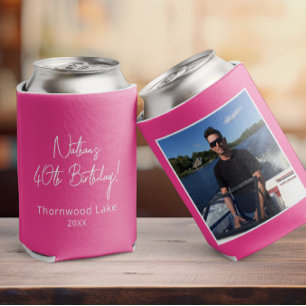 Custom Photo Birthday Party Favour Personalized Pi Can Cooler