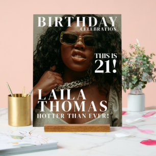 Custom Photo Birthday Party Magazine Cover Welcome Acrylic Sign
