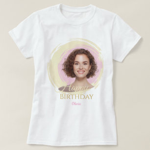 Custom Photo Birthday T-Shirt Personalized Birth