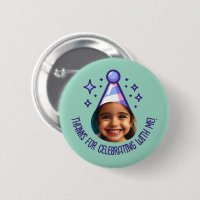 Custom Photo Birthday Thanks Party Hat Favours