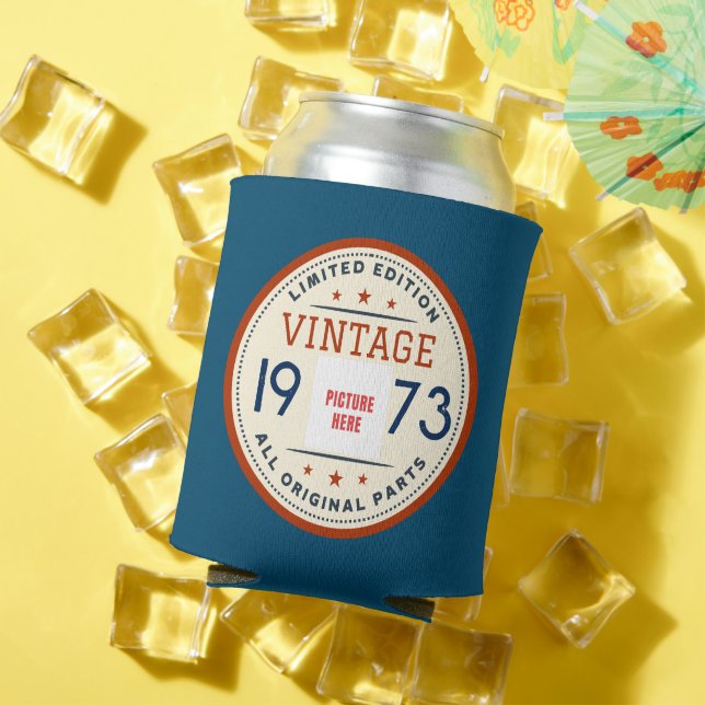 CUSTOM PHOTO BIRTHDAY YEAR LIMITED EDITION CAN COOLER (In Situ Summer)