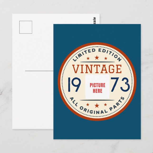 CUSTOM PHOTO BIRTHDAY YEAR LIMITED EDITION POSTCARD (Front/Back)