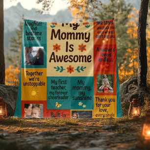 Custom Photo Blanket – “My Mommy is Awesome”
