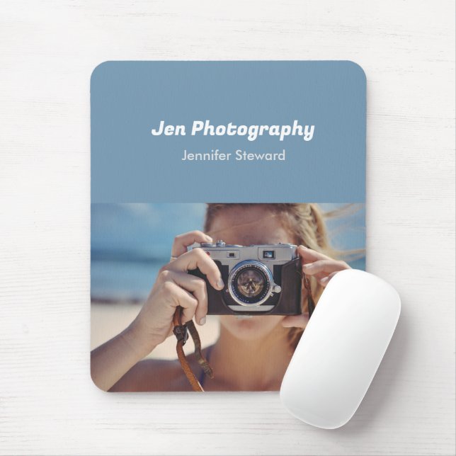 Custom photo blue photographer  mouse pad (With Mouse)
