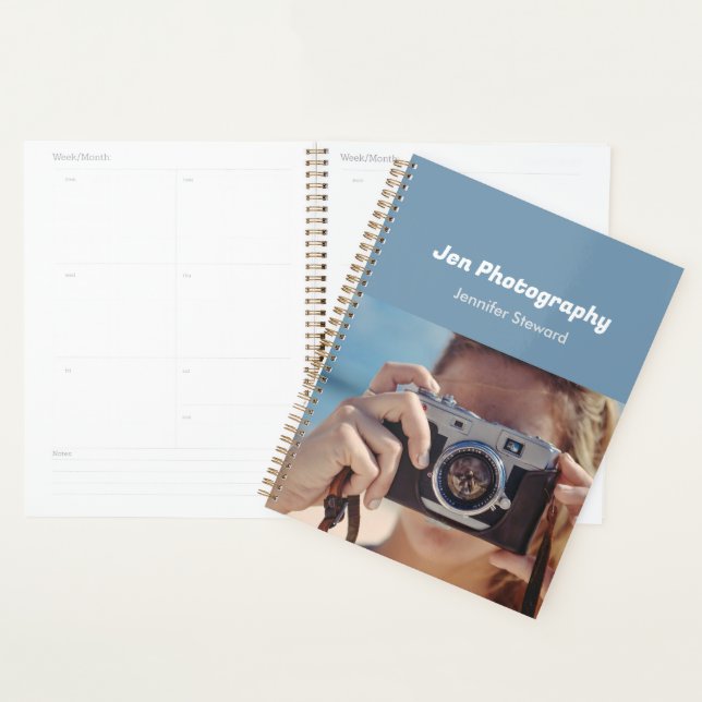 Custom photo blue photographer  planner (Display)