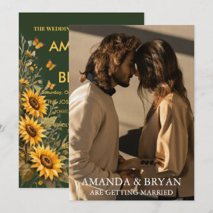 Custom Photo Boho Wedding Invites