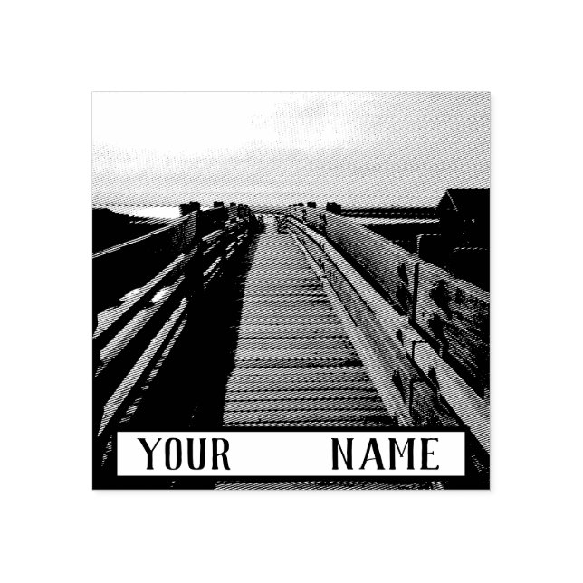 Custom Photo Bookplate Rubber Stamp (Imprint)