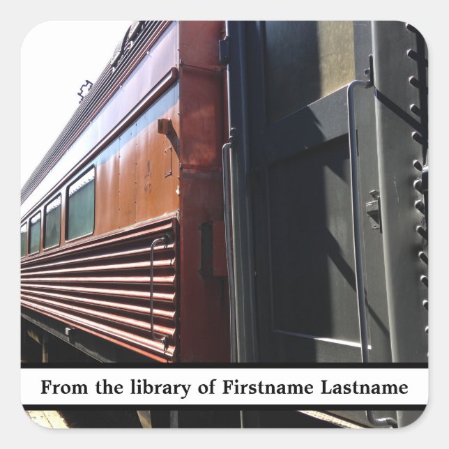 Custom Photo Bookplate Square Sticker (Front)