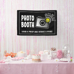 Custom photo booth banner sign for wedding party