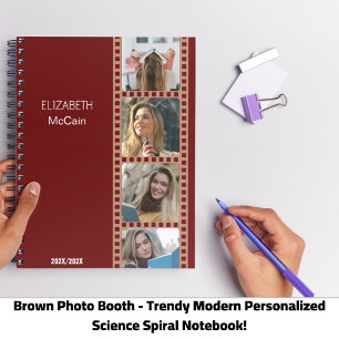 Custom Photo Booth Personalized Science Notebook