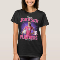 Custom Photo Bootleg Senior Sports Purple Pink