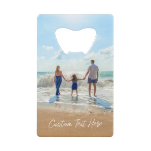 Custom Photo Bottle Opener Your Photos and Text Credit Card Bottle Opener