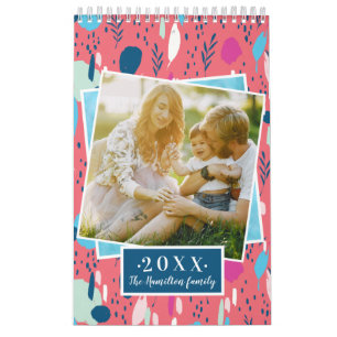 Custom Photo Bright Colours 2022 Family Calendar