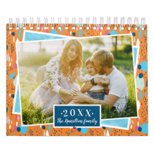 Custom Photo Bright Colours 2022 Family Calendar