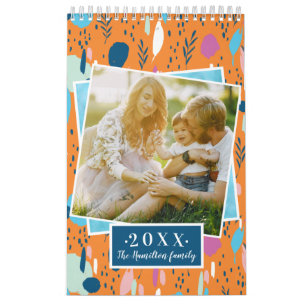 Custom Photo Bright Colours 2025 Family Calendar