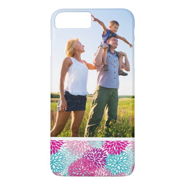 Custom Photo Bright Floral pattern 2 Case-Mate iPhone Case (Back)