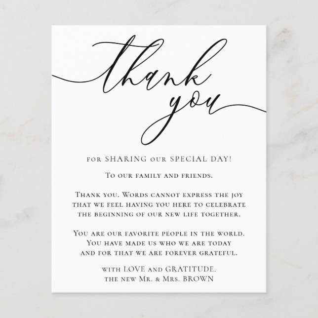 Custom Photo Budget Thank You Flyer (Front)