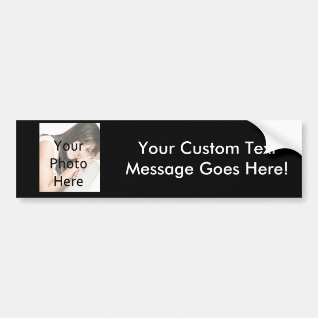 Custom Photo Bumper Sticker (Front)