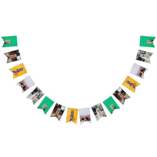 Custom photo bunting flags birthday pet dog  (All)