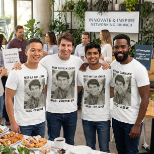 Custom Photo Business Team Event  T-Shirt