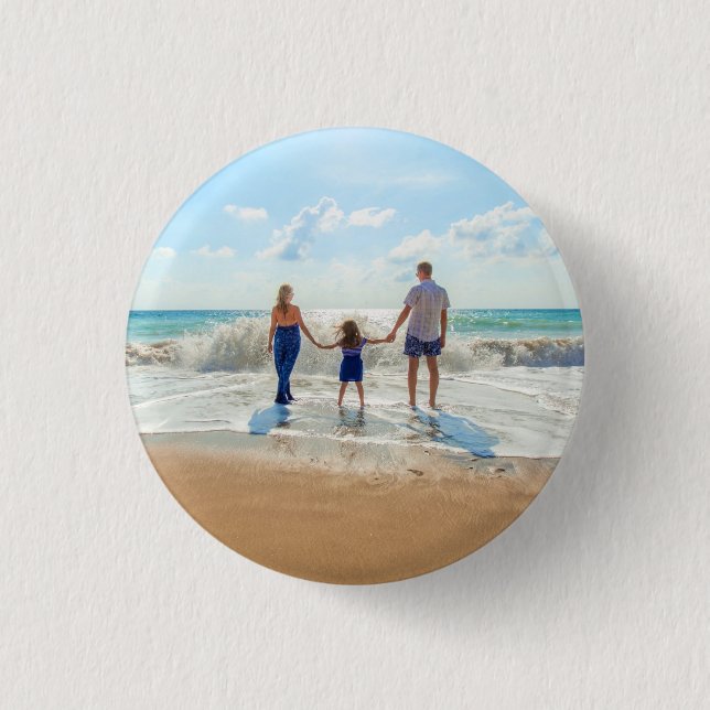 Custom Photo Button Gift with Your Favourite Photo (Front)
