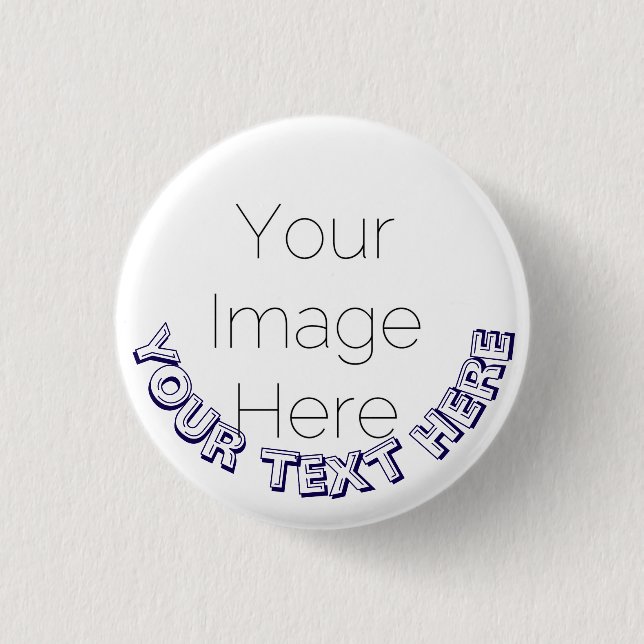 Custom Photo Button Pin – Personalized text Badge (Devant)
