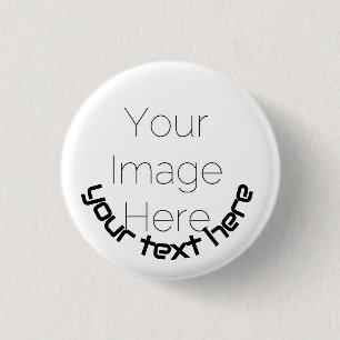 Custom Photo Button Pin – Personalized text Badge