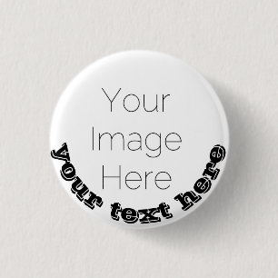 Custom Photo Button Pin – Personalized text Badge