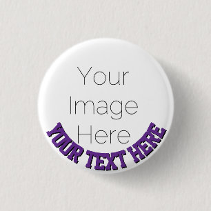 Custom Photo Button Pin – Personalized text Badge