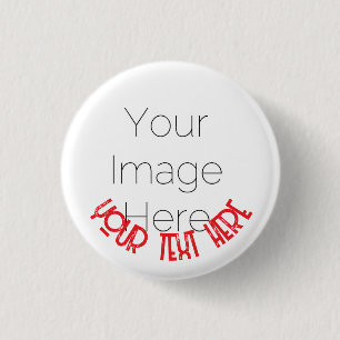 Custom Photo Button Pin – Personalized text Badge
