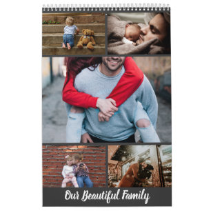 Custom photo calendar   4 picture month any year