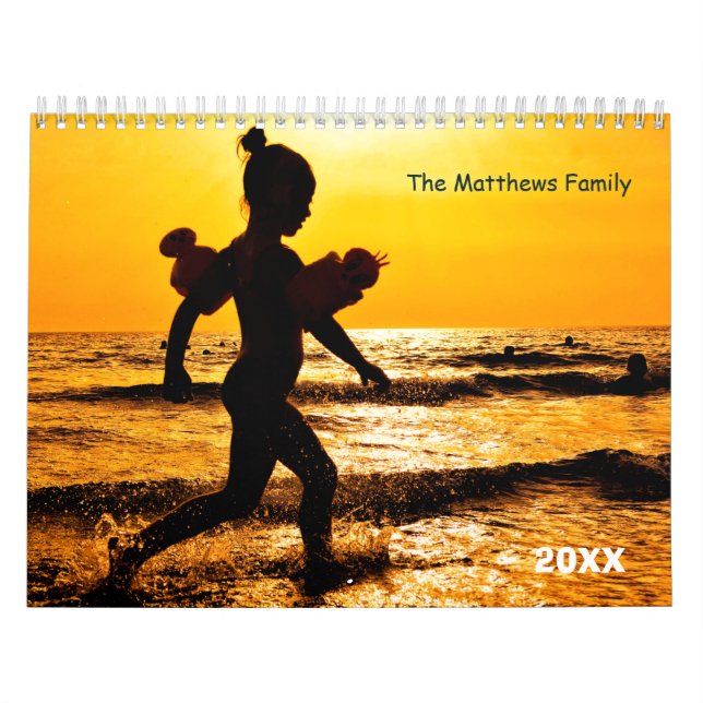 Custom Photo Calendar | Editable Year Text (Cover)