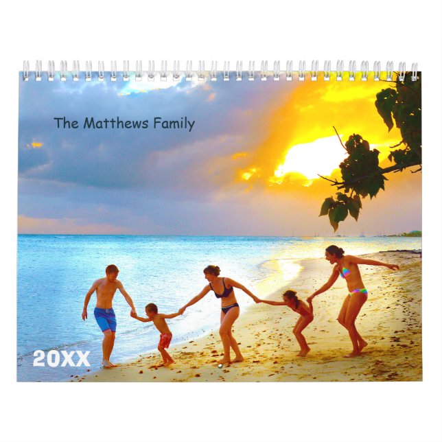 Custom Photo Calendar | Editable Year Text (Cover)