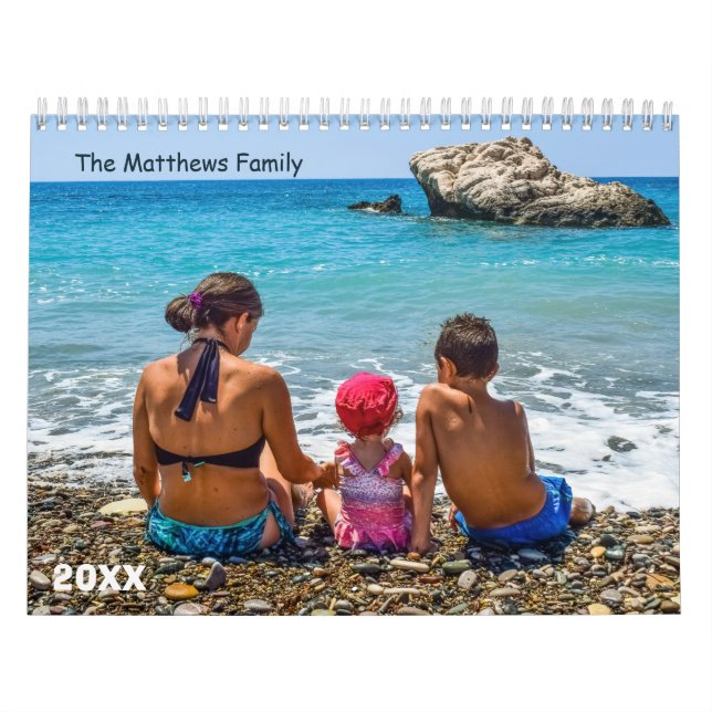 Custom Photo Calendar | Editable Year Text (Cover)