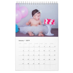 Custom Photo Calendar   Editable Year Text